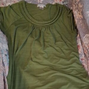 Vintage Suzie Olive Short Sleeve Top